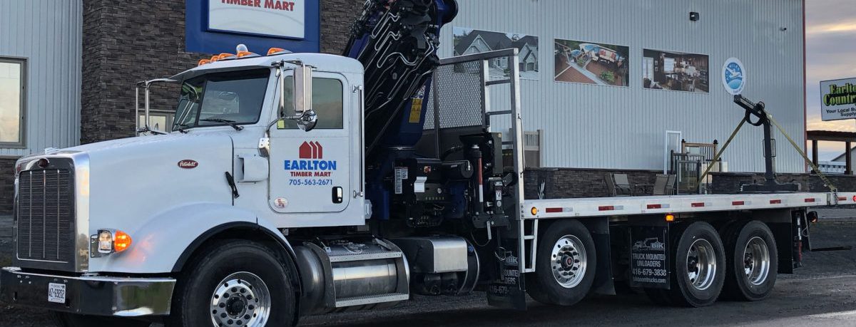 earlton timber mart - we deliver, large truck delivery page banner