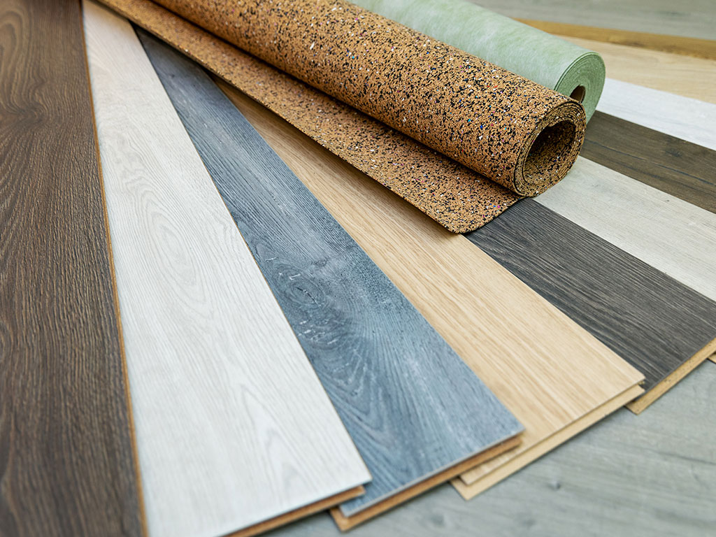 Various flooring materials
